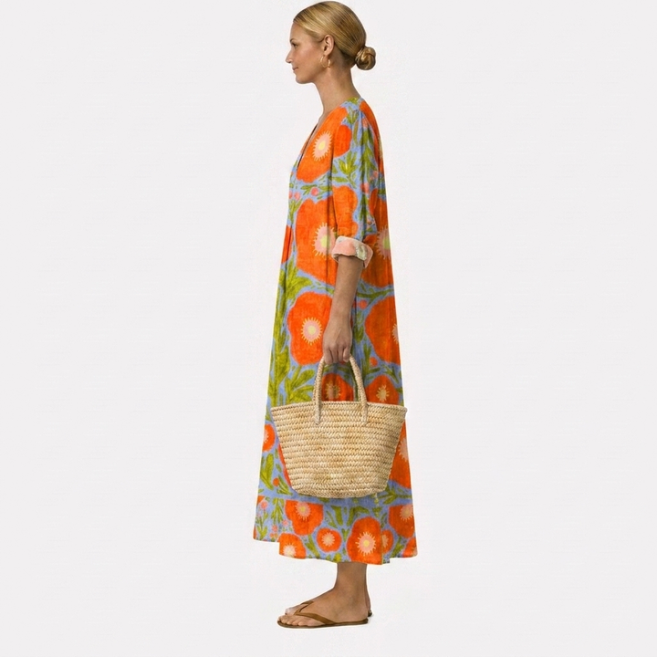MARIGOLD | Bohemian Orange Field Floral Maxi
