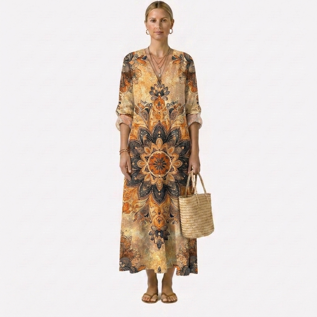 AUGUSTA | Bohemian Golden Mandala Maxi