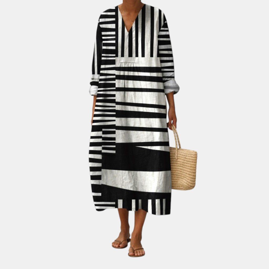 BIRDIE | Bohemian Bold Monochrome Maxi