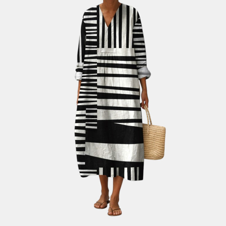 BIRDIE | Bohemian Bold Monochrome Maxi