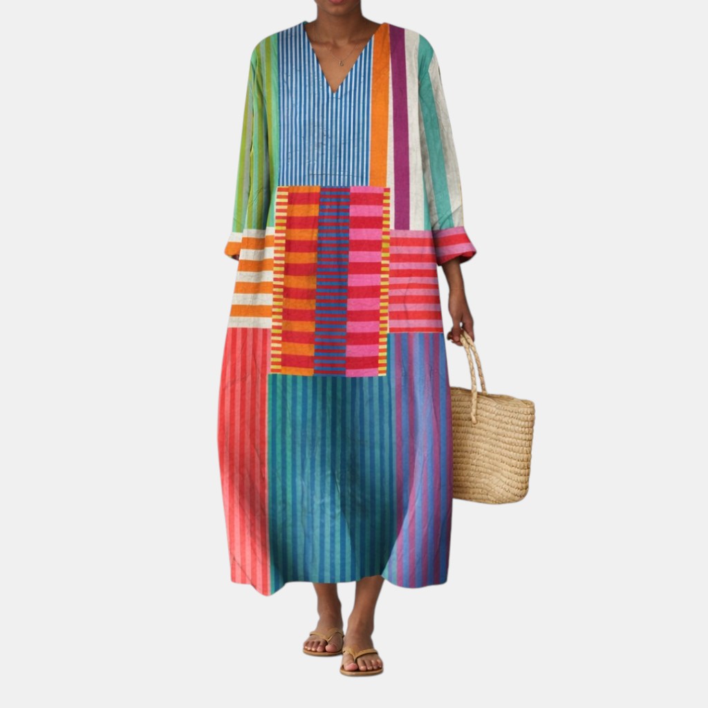 BEATRICE | Bohemian Bright Patchwork Maxi