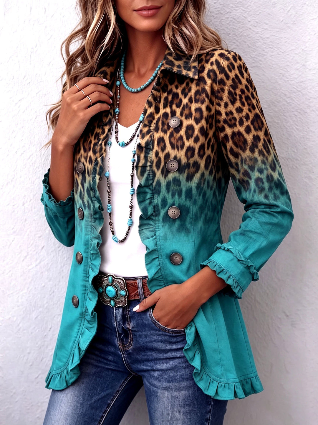 ELSPETH | Ombré Leopard Blazer