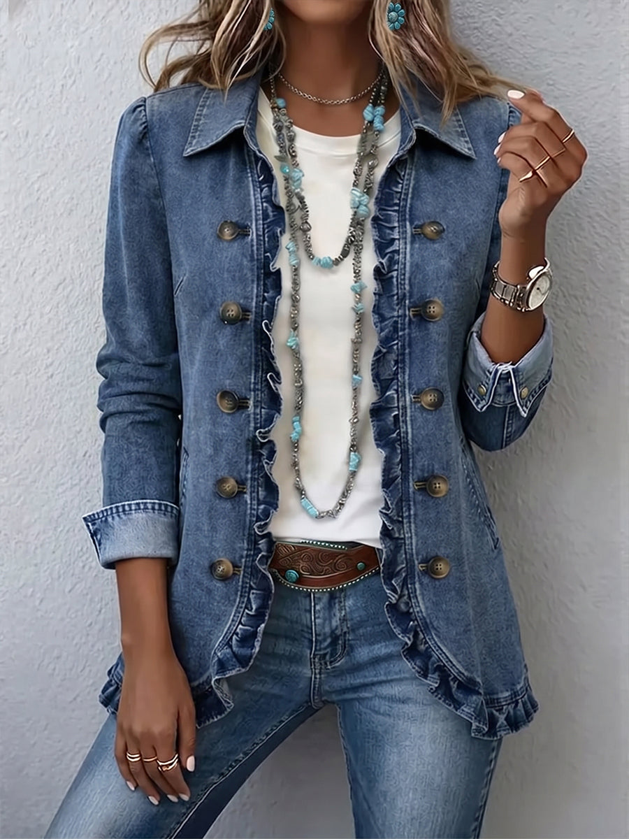 Maisie | Ruffled Trim Jacket