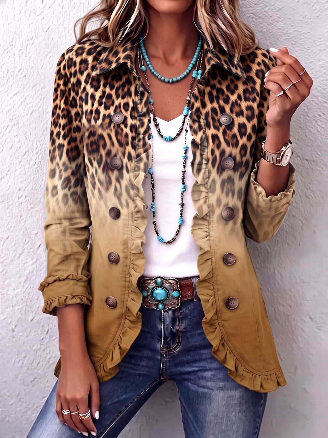 ELSPETH | Ombré Leopard Blazer