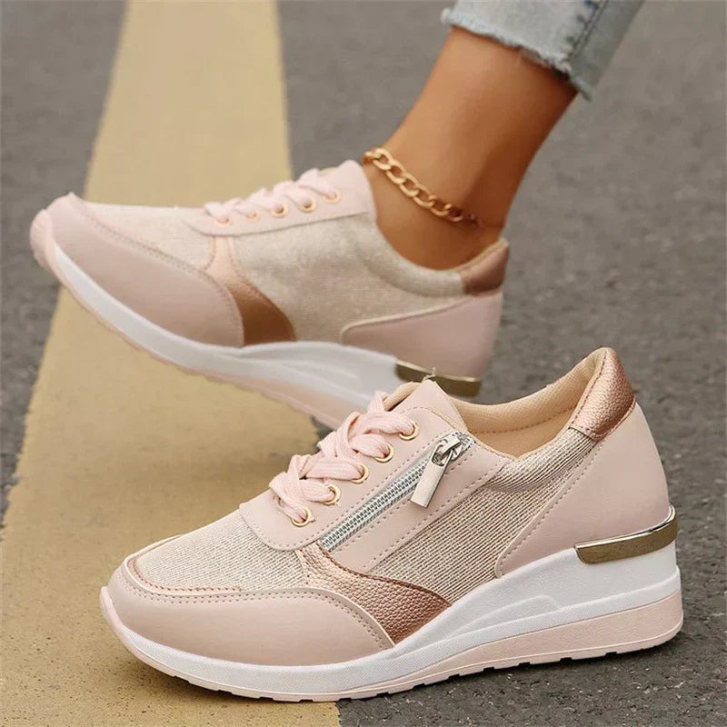 Julia | Orthopedic sneakers with laces and side closure