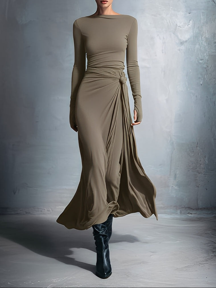 Mildred | Side-Knot Maxi Dress